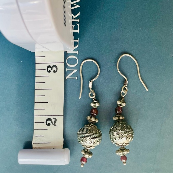 Bohemian Vintage Beaded Dangle Earrings - Picture 2 of 7